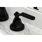 Kingston Brass KS4460KL Widespread Bathroom Faucet with Brass Pop-Up, Matte Black KS4460KL - alternate 3